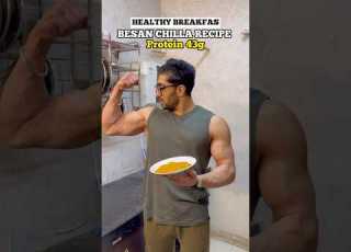 BESAN CHILLA Breakfast Fatloss Recipe Fitness Explorepage Shorts Paneer Recipeideas Food