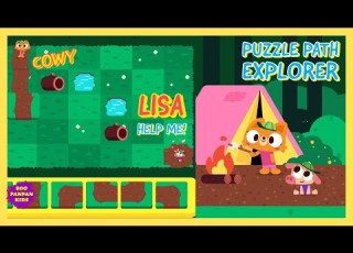  LIsa Help Cowy Lingocamp Puzzle Path Explorer Game Boopanpankids