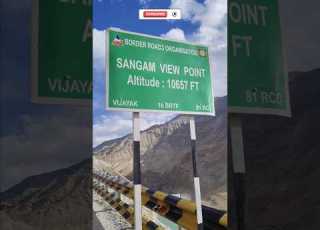 Sangam View Point 10657 Feet Indus Zanskar River Sangam Lehladakh Ytshorts