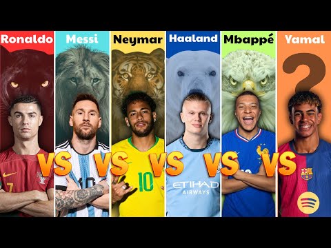 Comparison Ronaldo Vs Messi Vs Neymar Vs Haaland Vs Mbappé Vs Yamal WHO IS BETTER