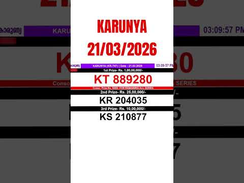 Kerala Lottery KARUNYA KR 747 Result Today 21 03 2026 RESULT LIVE KeralaLottery Shorts
