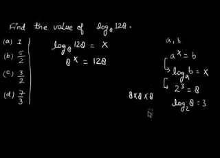  Find The Value Of Log8 128