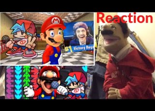 SMG4 Mario Plays Friday Night Funkin Reaction Puppet Reaction