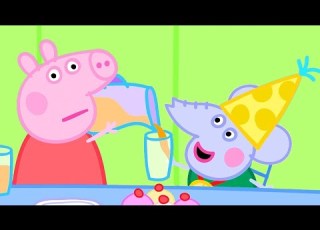 Peppa Pig Helps Out At Edmond Elephant S Birthday Party Family Kids Cartoon