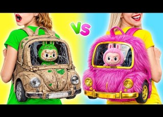 نبني منزل الدمى الرائع ل لابوبو الغني ضد الفقير حروب المزحة Multi DO Smile