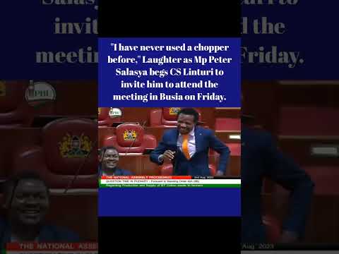 Mimi Sijawai Panda Chopper Peter Salasya Begs CS Linturi To Give Him A Chopper Ride To Busia