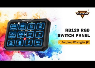  Auxbeam RB120 RGB Switch Panel Toggle Momentary Pulsed Mode Supported Two Sided Outlet