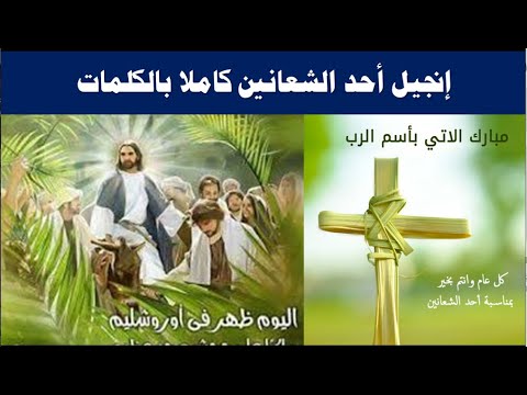 انجيل احد الشعانين كاملا بالكلمات حد السعف