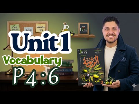 حل كتاب الزتونة Unit 1 تالته ثانوي 2026 المنهج الجديد المراجعة النهائية تدريبات الكلمات