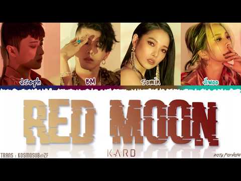 KARD RED MOON Lyrics Color Coded Han Rom Eng