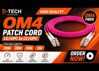 OM4 Duplex Patch Cord LC UPC To LC UPC