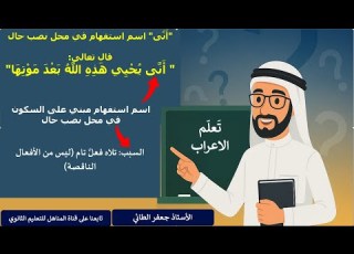  اعراب اسم الاستفهام أن ى في محل نصب حال إذا تلاه فعل تام ١٨ ٩