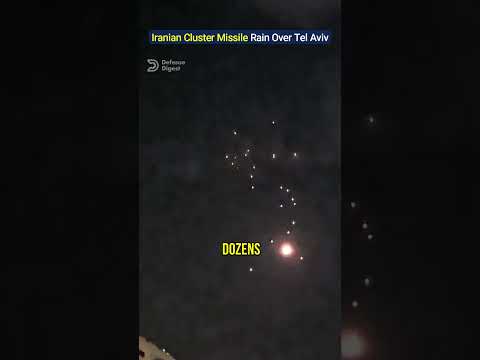 Iranian Cluster Missile Rain Over Tel Aviv