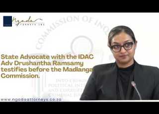 State Advocate With The IDAC Adv Drushantha Ramsamy Appears Before The Madlanga Commission