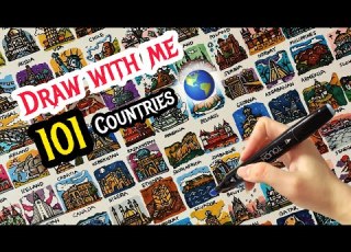  Drawing ASMR L 101 Landmarks Of The World Can You Find Your Country