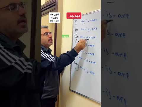 شرح استخدام أفعال الكون في اللغة الانجليزية Am Is Are