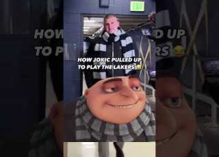 Jokic Arrives To Play The Lakers Dressed As Gru From Despicable ME