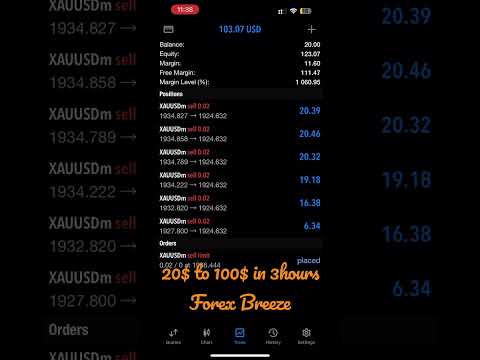 20 To 100 Forex Trading In 3hrs Forex Forextrading Trader Gold