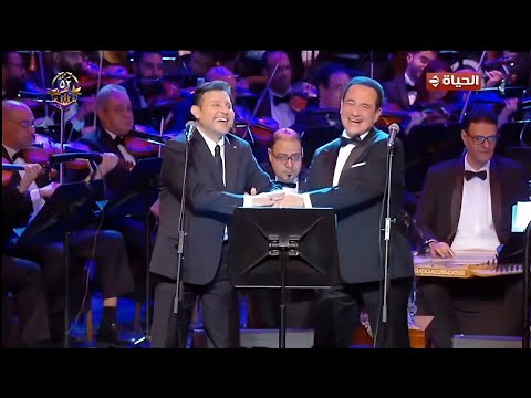 هاني شاكر و محمد ثروت ان كان على القلب مالوش غيرك بلدي يا بلدي احتفالية نصر أكتوبر دار الأوبرا