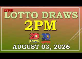 LOTTO RESULT 2PM DRAW AUGUST 03 2026 LottoResultTV15K