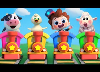 Train Choo Choo Song Farm Animals Animals Sounds Song Nursery Rhymes Kids Songs BabyBus