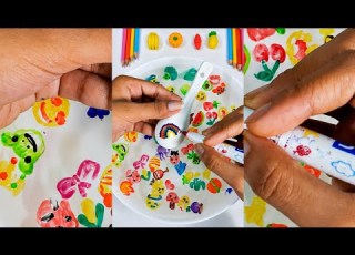 LIVE Shorts Water Surface Color Tricks Floating Pen Art Mesmerizing Rainbow Creations Live