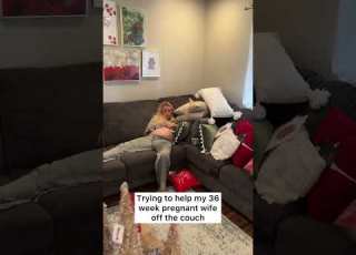 Trying To Help My 36 Week Pregnant Wife Off The Couch Shorts
