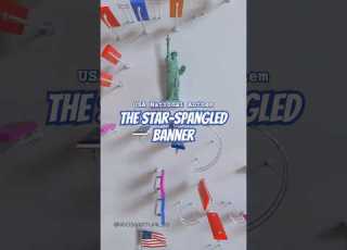 National Anthem Of USA Marble Music Shorts