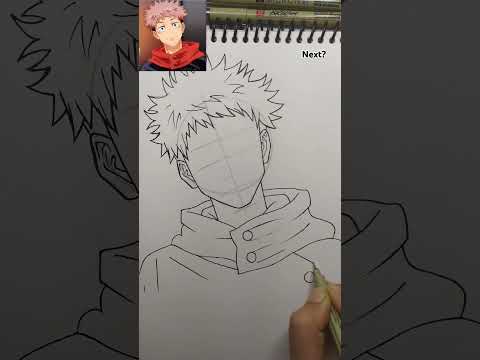 How To Draw Yuji Itadori Yujiitadori Sukuna Jjk Jujutsukaisen Drawing Viralvideo Animeedit
