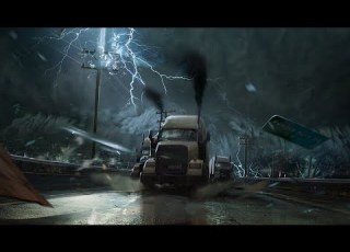 3 عربيات ضخمة محملة ب 1000مليار دولار في اضخم عمليه سرقه في وسط اكبر اعصار في امريكا