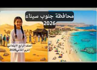 هوية محافظتي محافظة جنوب سيناء دراسات رابعة ابتدائي الترم الثاني 2026