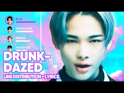 ENHYPEN Drunk Dazed Line Distribution Lyrics Color Coded PATREON REQUESTED