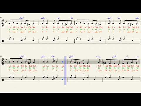 النوتة الموسيقية مع كلمات الأغنية الحلوة دي By ألحان سيد درويش النوتة الموسيقية مع كلمات الأغنية الحلوة دي By ألحان سيد درويش