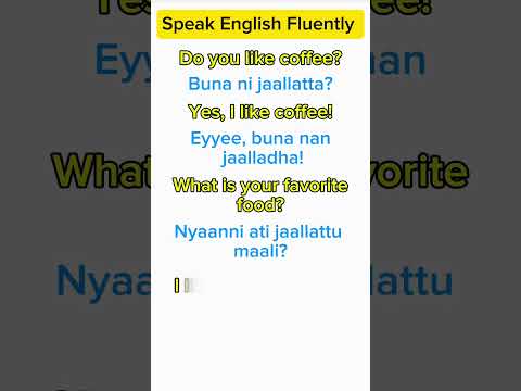 English Conversation With Afaan Oromoo Language
