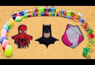 How To Make Spiderman Family With Spiderman SpiderGwen And Batman 7up Fanta Coca Cola Vs Mentos