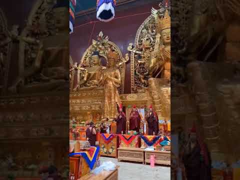 Tibetan Monks Chanting Tibetan Buddhist Prayer Buddhist Ritual