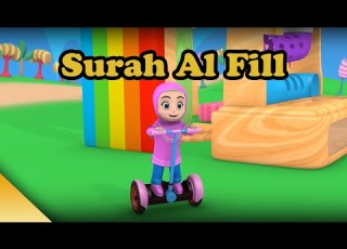  Murottal Juz 30 Surah Al Fil With Colorful Turtle Surfing Animation