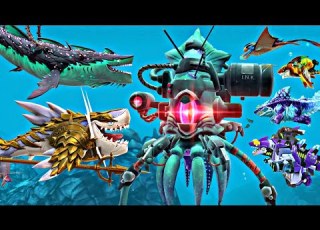 New Mecha Squid Boss Hungry Shark World New Shark Vs New Giant Colossal Squid Boss