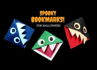 DIY 2 Easy Paper Monster Bookmarks Corner Bookmarks Halloween Crafts