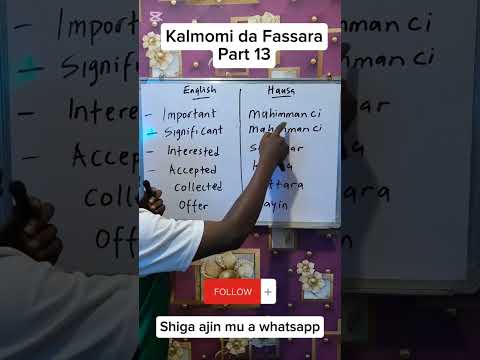 Wörter Und Übersetzungen Teil 13 Englisch Und Hausa Lernen