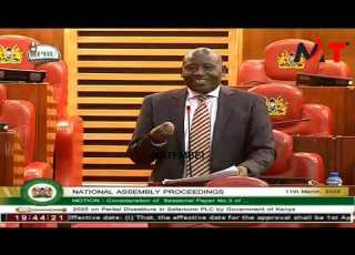  Drama In Parliament As MP Kimani Ichungwah Is Lectured By MP Makali Mulu On Safaricom Sale
