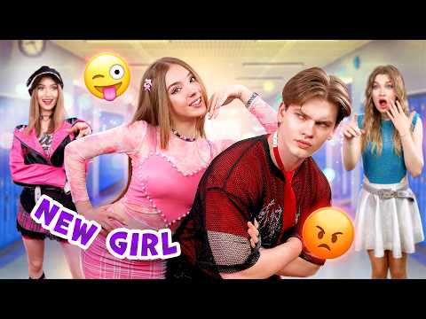 فتاة جديدة في المدرسة الخاصة أكثر المتنمرين إثارة يحبني