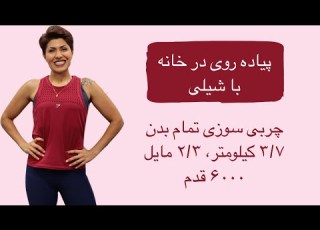  پیاده روی در خانه با شیلی چربی سوزی تمام بدن ۲ ۳ Walk At Home In Farsi 2 3 Miles 3 7 Km
