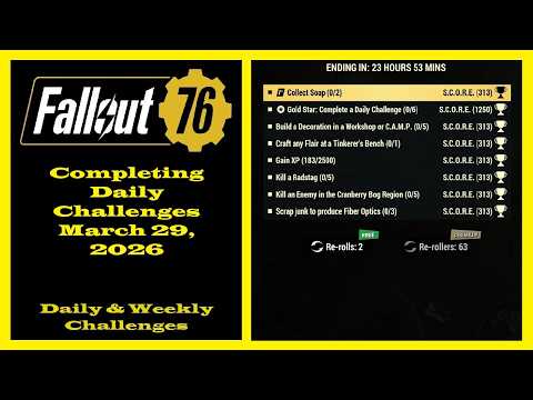 Completing Daily Challenges For March 29 2026 Fallout 76 Daily Challenges Guide
