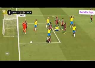 ملخص مباراة مولودية الجزائر و ميلودي صاندونس الجنوب افريقي