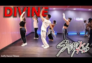 KPOP Stray Kids Divine Golfy Dance Fitness Dance Workout คลาสเต นออกกำล งกาย