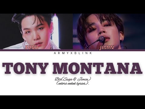 Agust D Suga Of BTS Tony Montana With Jimin Color Coded Lyrics Rom Eng