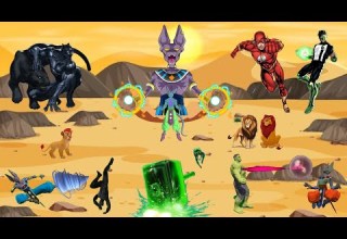 الابطال الخارقين النمر الاسود و هالك و فلاش يتحدون القط الفرعونى الخارق مع سيمبا ورجل الفانوس الاخضر