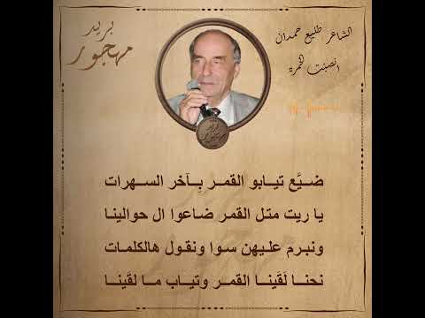 الشاعر طليع حمدان انصب ت الخمره