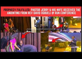 PASTOR JERRY FALLS UNDER GREAT ANOINTING AFTER RECEIVING SPIRITUAL IMPARTATION